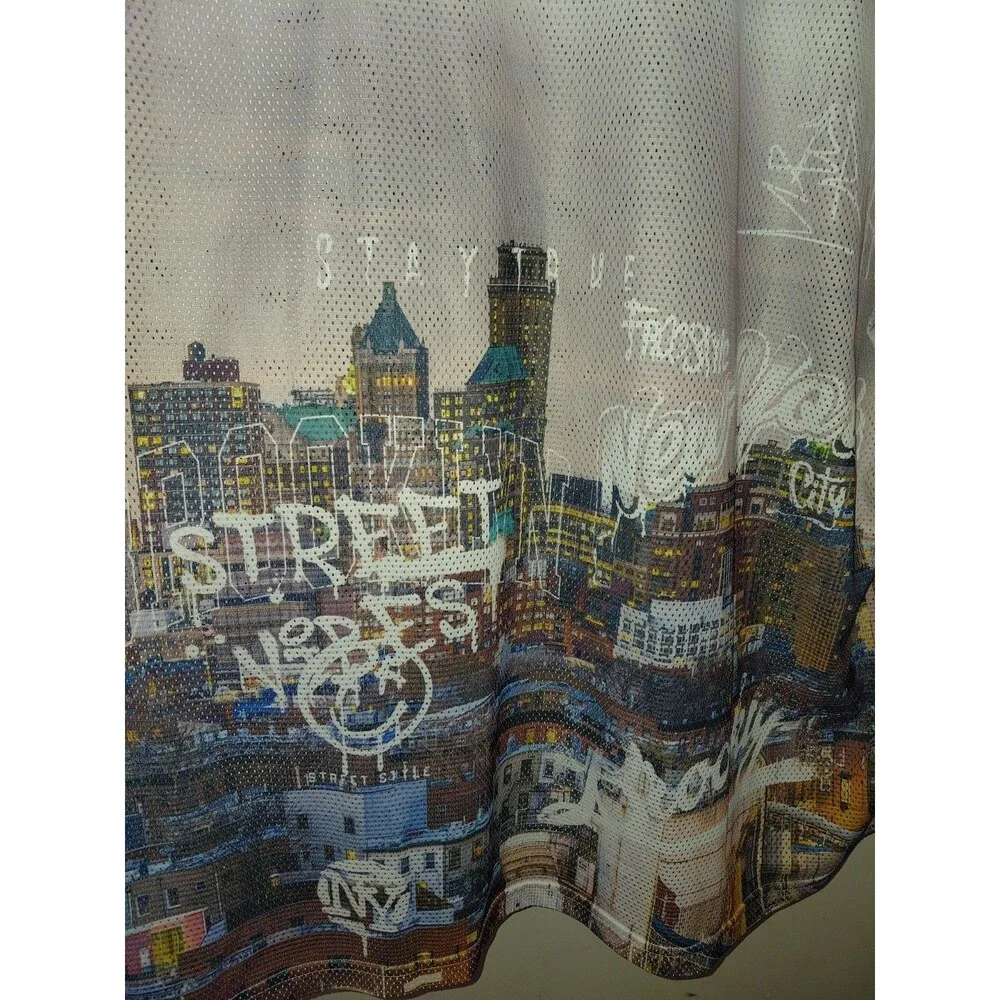 Nwt NovaMen White Jersey With Graphic BROOKLYN skyline Size XXXL